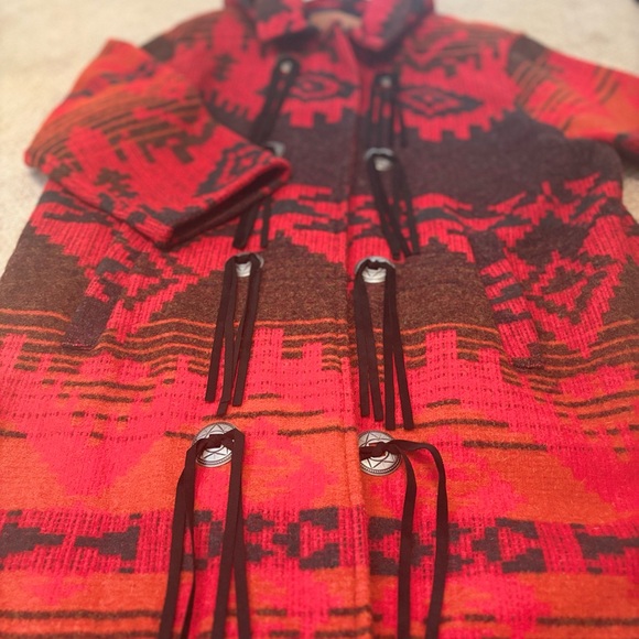 Vintage Woolrich Hooded Western Long Wool Jacket size L - Picture 8 of 14